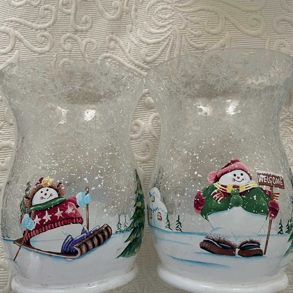 Yankee Candle Frosted Glass Holder 8 inch height
